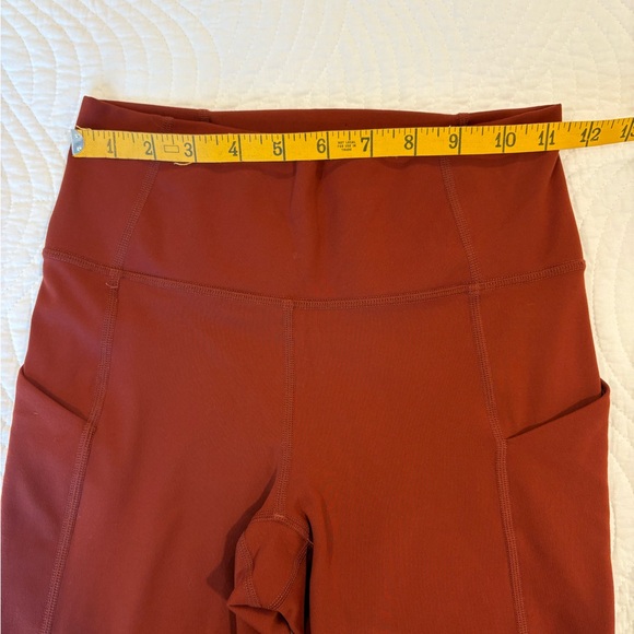 Fabletics -Pure Luxe Leggings, High-Waisted Rust - Picture 5 of 6
